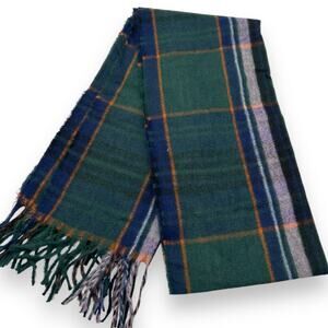 NEW Style & Co Green Plaid Fringe Soft Scarf Rectangle Winter Tartan Unisex NWT